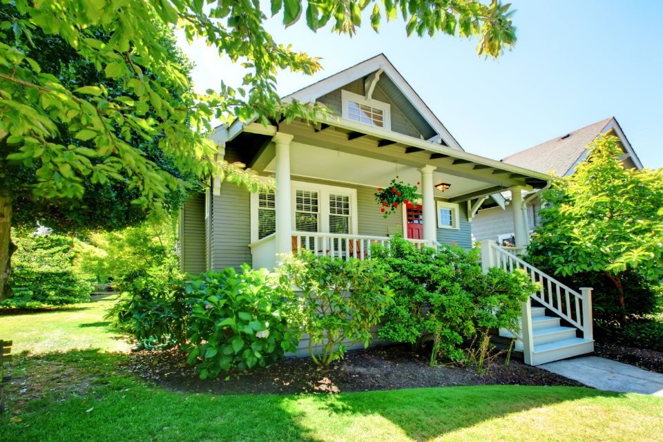 House with landscaping